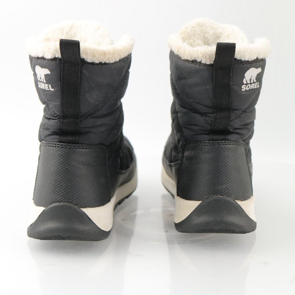 Sorel Women's Whitney II Boot Size 6 Waterproof Short Lace Up Black Nylon Winter - Picture 7 of 12